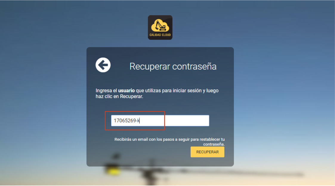 ¿Cómo recupero mi contraseña? – Calidad Cloud